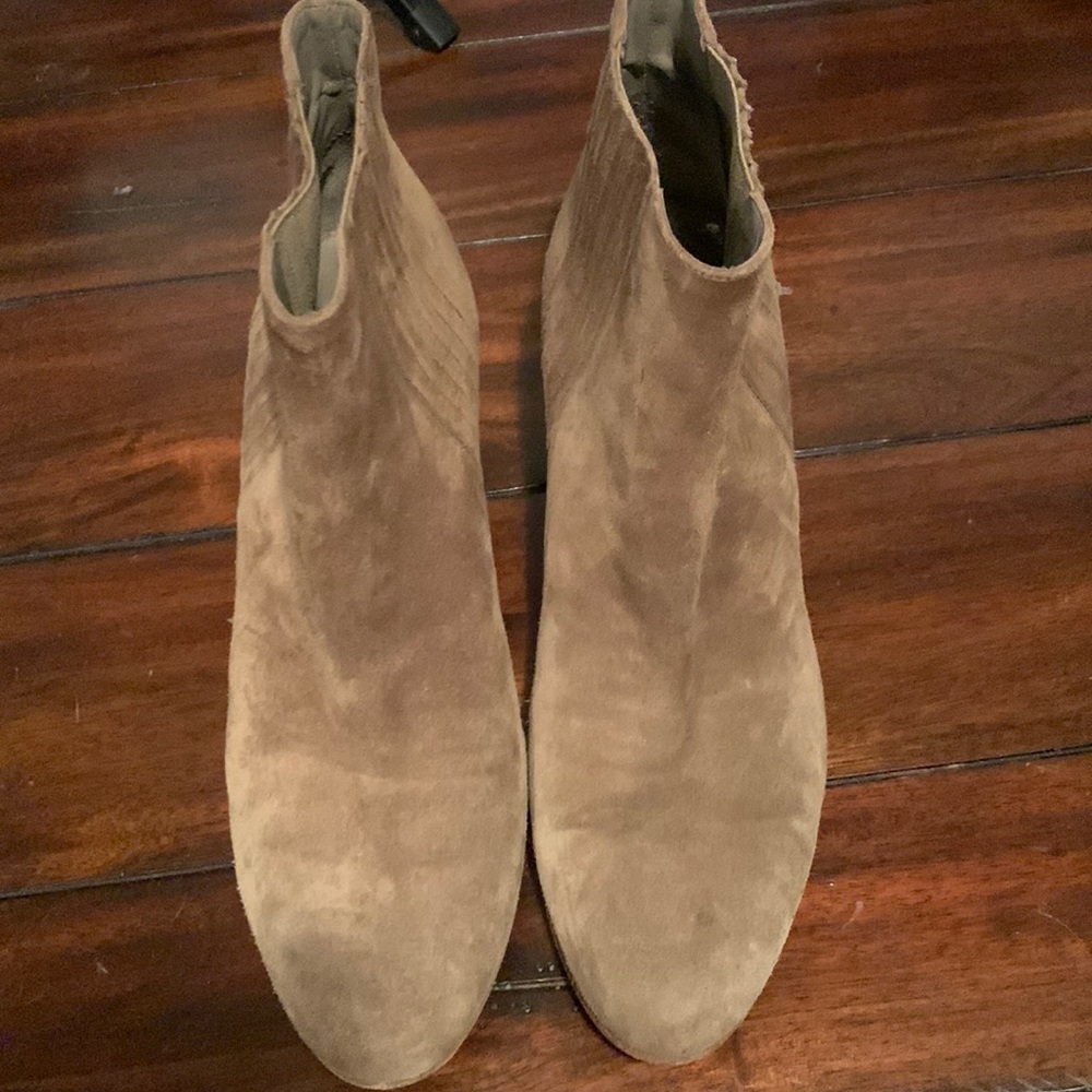Vince Suede Tan Ankle Booties